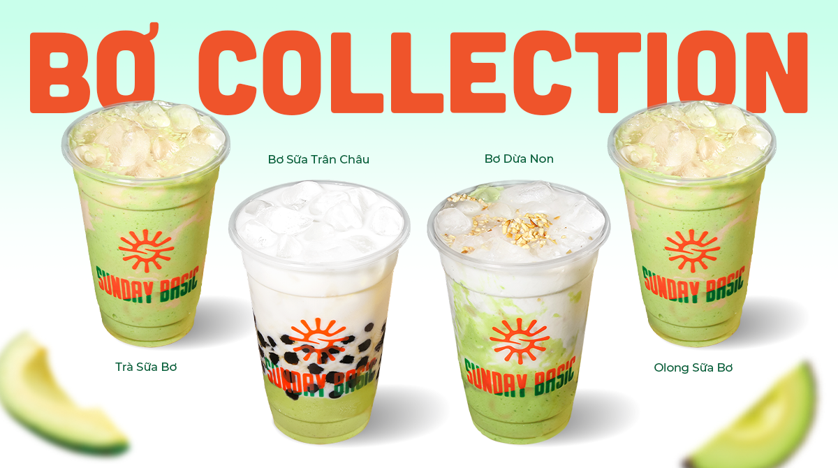 KHÁM PHÁ BỘ SƯU TẬP TRÀ SỮA BƠ ĐỘC ĐÁO TẠI SUNDAY BASIC